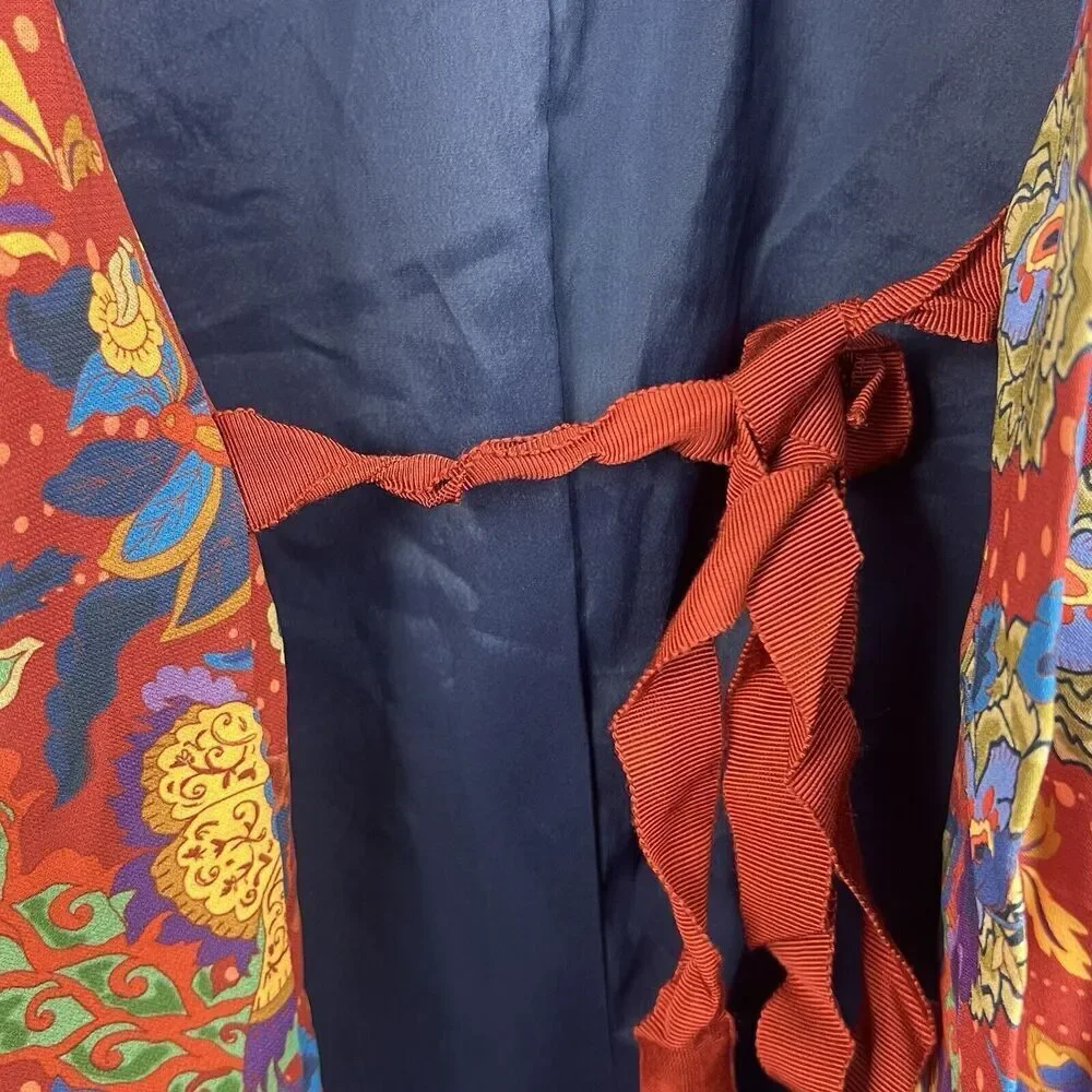 Elizabeth & James Drew Open Front Kimono Size M Rust Floral - Picture 7 of 12